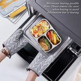 Toyshine Stainless Steel Bento Box for Kids & Adults, 2/3 Compartments Sealed & Leak-proof Lunch Box, Keep Foods Separated Food Storage Container, Food-Safe Materials(3 Compartments, Blue, Pack of 1)