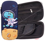 Toyshine Space Dinosaur Hardtop Pencil Case with Multiple Compartments Stationery Box