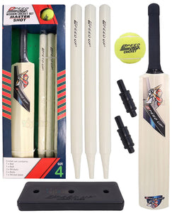 Toyshine Speed Up Master Shot Combo Box Cricket Kit for Kids (Bat Size: 4, 5-10 yrs) Gift Sports Outdoor Toy Boys Girls Picnic (Box Pack)- SSTP