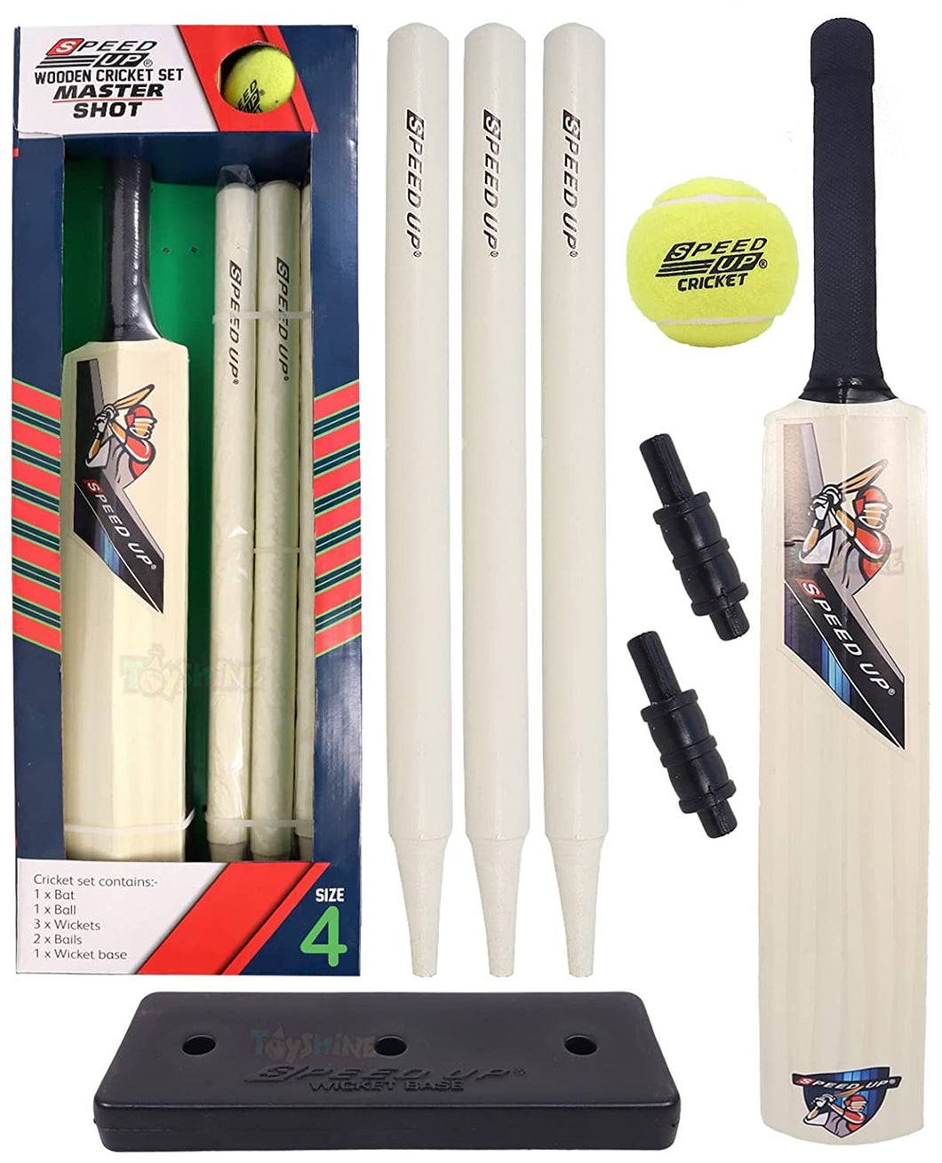Toyshine Speed Up Master Shot Combo Box Cricket Kit for Kids (Bat Size