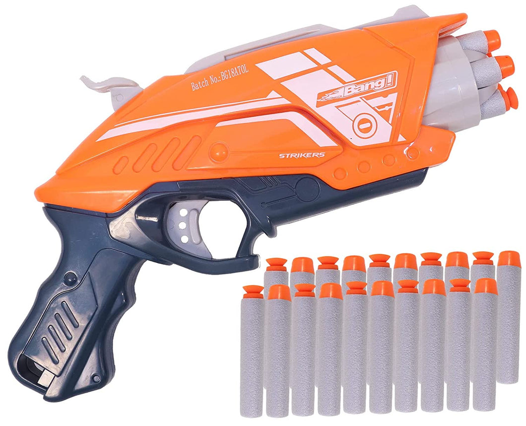 Toyshine Gizmo Foam Blaster Gun Toy with 20 Bullets (Multi Color)