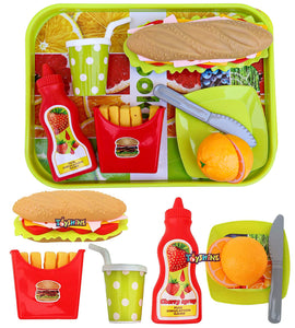 Toyshine Fast Food Party Play Food Set, Pretend Play Food Toy