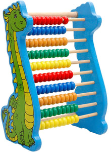 Toyshine Dinosaur Wooden Abacus and Learning Play Center - Multi Color