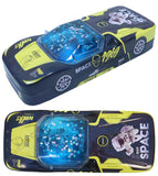 Toyshine Aqua Splash Super Car Metal Pencil Box with Moving Wheels, Detailed Exterior, Double Comparment for Kids