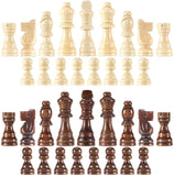 Toyshine Wooden Chess Pieces Only, 32 Pieces Standard Tournament Wood Chessmen - 3.03" King SSTP