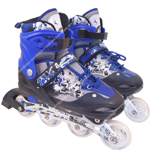 Toyshine Inline Skates for Kids, Adjustable Inlines Skates with Light up Wheel for Girls Boys, Indoor & Outdoor, Blue SSTP