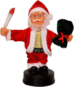 Toyshine Santa Claus 8 Inches Toy with Lights, Music (Jingle Bells), Moving Body, Candle Design