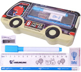 Toyshine Metal Wide Pencil Box with Cartoon Design