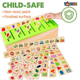 Toyshine Wooden Montessori Combo | Animal Stacker, Classification Box