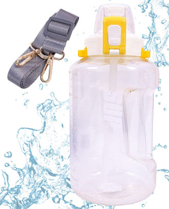 Spanker Sports Water Bottle 1.5 L / 55 OZ Half Gallon Carry Handle Big Water Jug for Sport | Ecofriendly, Tritan BPA Free Plastic, Leakproof- SSTP