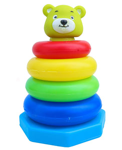 Toyshine Bear Learning Stacker Toy. 5 Rings, Removable Parts