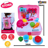 Toyshine Kitchen Set Backpack Toy, Kitchen Play Set Cooking Set Suitcase