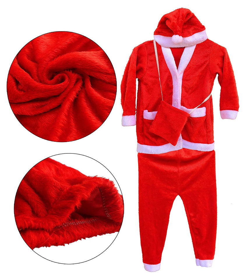 Toyshine Shaneel Santa Claus Costume Christmas Dress for Kids Size (12 -18 Years)
