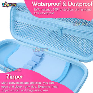 Toyshine Hardtop Pencil Case with Multiple Compartments - Kids School Supply Organizer Students Stationery Box - Girls Pen Pouch- Elephant Light Blue