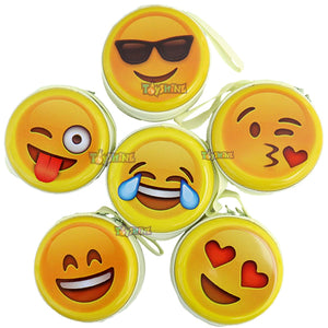 Toyshine Smiley Emoji Metal Tin Pouch for Earphone, Coins, Birthday Return Gifts