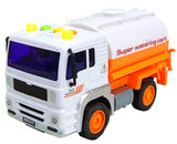 Toyshine Truck Vehicle Toy Car for Kids, Orange White, Music and Lights