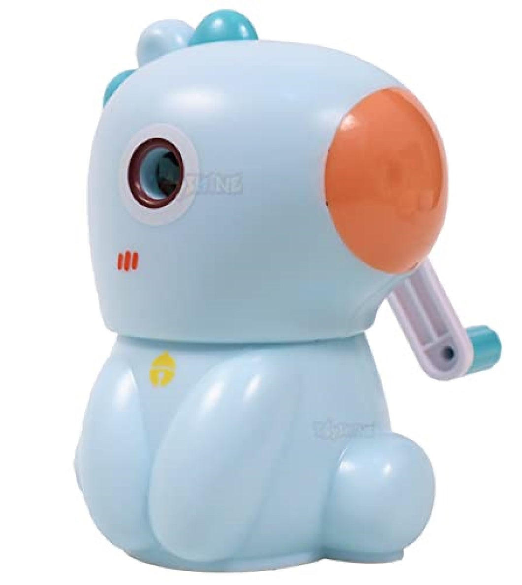 Toyshine Cute Pencil Sharpeners Manual for Kids and Artists, Handheld Manual Pencil Sharpener for Pencils - Dinosaur, Blue