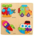 Toyshine 4 in 1 Wooden Pick and Fix Amimal Series -2 Puzzle Toy, Premium Wooden Puzzle with Thick Wooden Slab