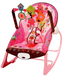 Toyshine Infant to Toddler Rocker Chair with Calming Vibrations, Metal Frame, Pink