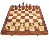 Toyshine Superfine Quality Wooden Chess Board Game 40X40 Cms Smooth Surface with Large Coins SSTP