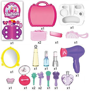 Toyshine Carry Along Beauty Set Toy with Briefcase and Accessories, (Multicolour)