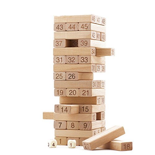 Toyshine Mini Wooden 48 Wooden Building Block, Party Game, Tumbling Tower Game