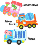 Toyshine Wooden Floor Puzzles for Toddlers, 6-in-1 Beginners Jigsaw Puzzles, Large Vehicles