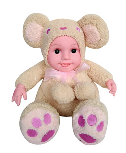 Toyshine Musical Fluffy Realistic Baby Toy with Music, Bear Shaped, Assorted Color