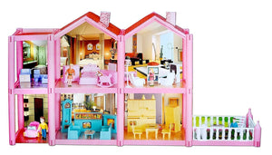 Toyshine DIY 136 Pcs Doll House, Accessories Included