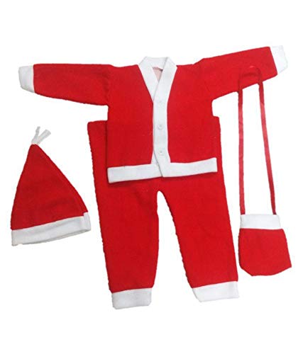 Toyshine Santa Claus Costume Christmas Dress for Kids Size (5-6 Years)