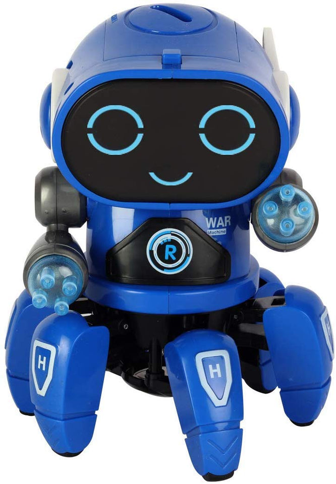Toyshine Bot Robot Pioneer | Colorful Lights and Music | All Direction Movement | Dancing Robot Toys for Boys and Girls | Blue Color