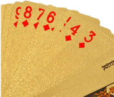 Toyshine Gold-Plated Poker Cards, Black Colour, Classic PVC Poker Table Cards