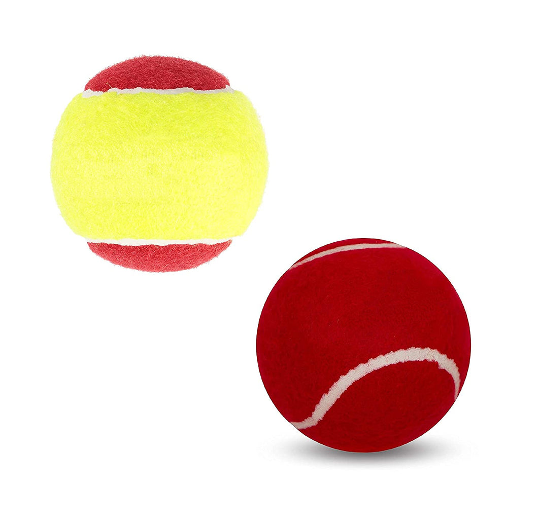Toyshine Dixon Boss Cricket Tennis Balls to Play Indoor/Outdoor - Pack of 10 Balls (SSTP)
