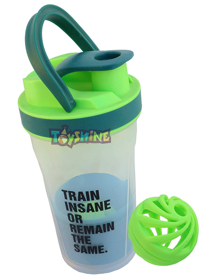 Toyshine Fitness Gym Sipper Protein Shaker, Stirring Ball/Mixing net and Storage Box, Color as per Availability (SSTP)