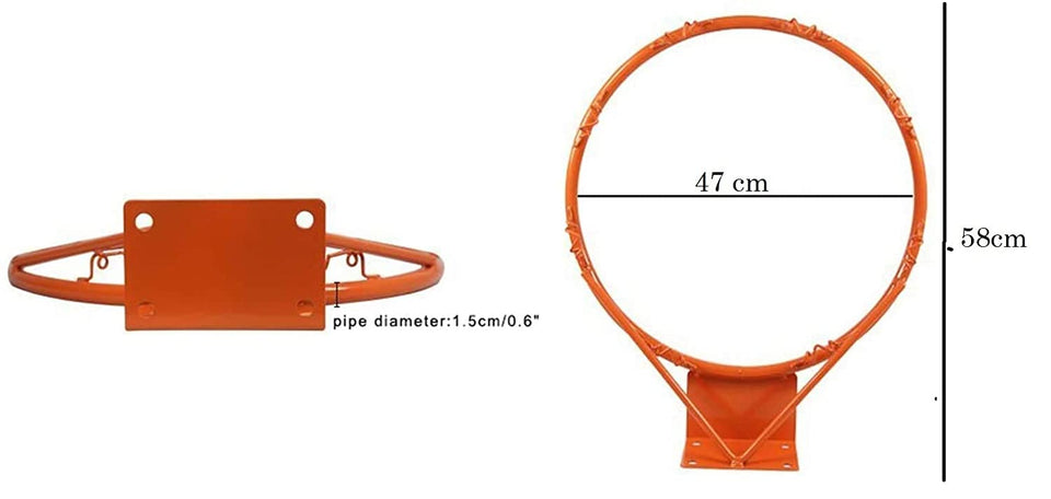 Toyshine Professional Heavy Duty (58 X 47Cm) Basketball Stand with net and 7 no Basketball (SSTP)