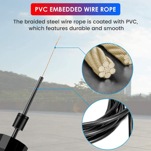 Toyshine Jump Rope for Fitness Heavy Weighted 8ft,10ft Tangle Free Ball Bearings Adjustable Skipping Rope, Color May Vary SSTP