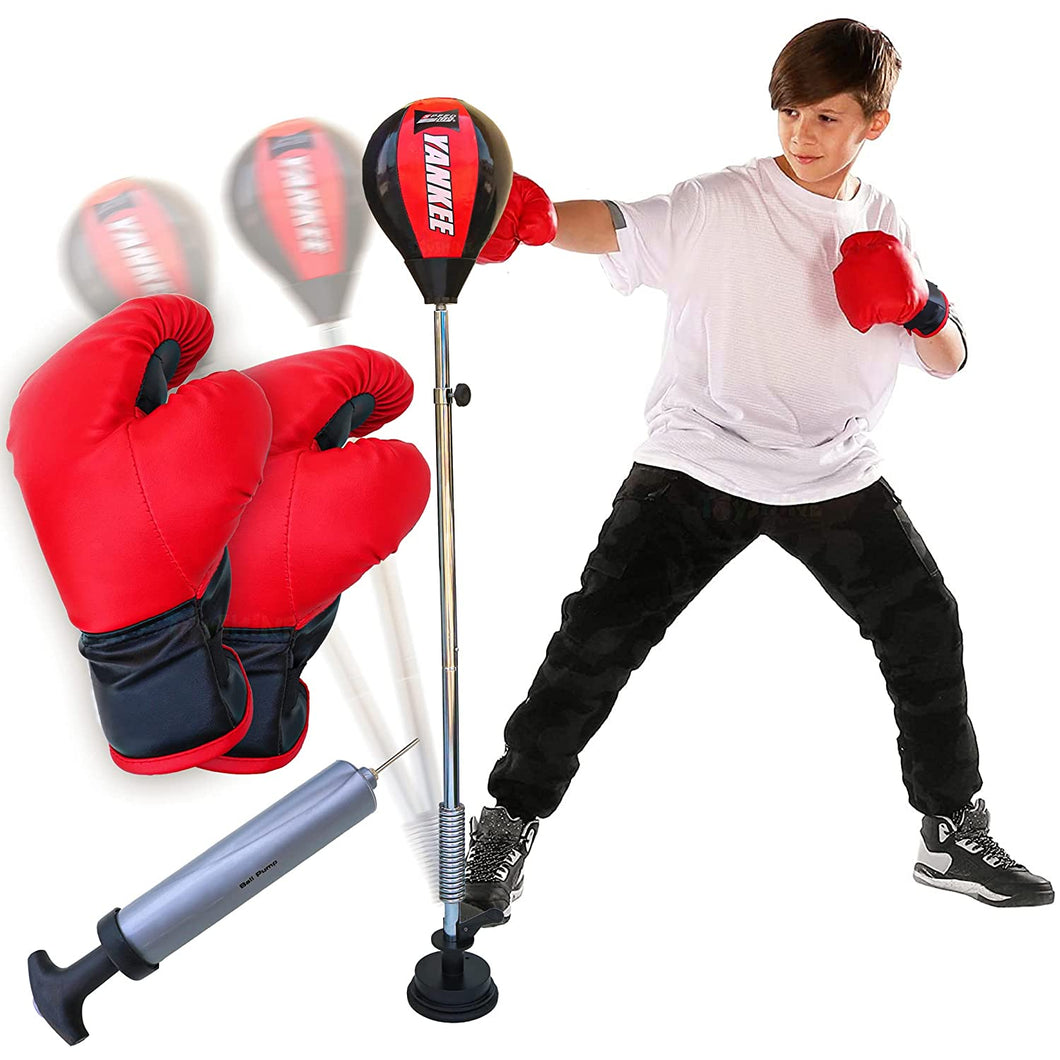 Toyshine Speed-Up Yankee Boxing Punching Stand Set with Vacuum Base | Adjustable Height, Sports Toys for Boys and Girls (TS-2022)