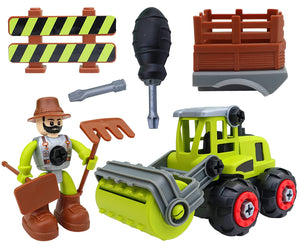 Toyshine Farmers Planet DIY Take Apart Farm Truck Playset for 3,4,5,6 Year Old Kids STEM Building Toy- Model A