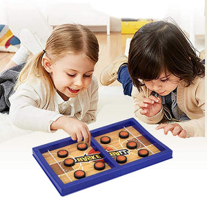 Toyshine Fast Sling Basketball Puck Game Paced Table Desktop Battle Ice Hockey Game for Adults and Kids Parent-Child Winner Board Games Interactive Toy- Blue