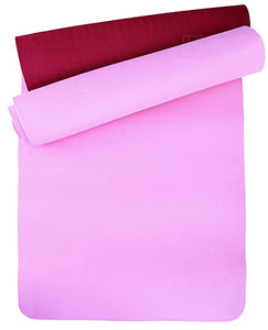 Spanker Extra Large Double Sided Yoga Mat Non Slip Textured Surface Eco Friendly Yoga Matt, Thick Exercise & Workout Mat for Yoga, Pilates and Fitness (80"x 24"x 6 mm)- Pink SSTP (TS-2022)