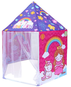 Toyshine Unicorn Pink Castle Indoor and Outdoor Tent House for Kids
