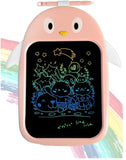 Toyshine Penguin Design Colored Writing Tablet for Kids, 8.5 Inches - Pink