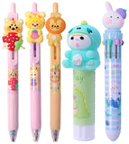 Toyshine 5 Pcs Stationery Set Gift for Boys Girls | Art Craft Birthday Return Gift Party Favor - 3 Black Pens, 1 Glue Stick and 1 Multicolored Pen
