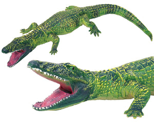 Toyshine GIANT 70 cm Size Soft Rubber Crocodile Play Toy for Kids with Realistic Crocodiles Toy for 2 3 4 5 Year old, Non Toxic - Assorted Color
