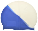 Toyshine Silicone Swimming Bathing Cap Double Color Frame Blue - White SSTP