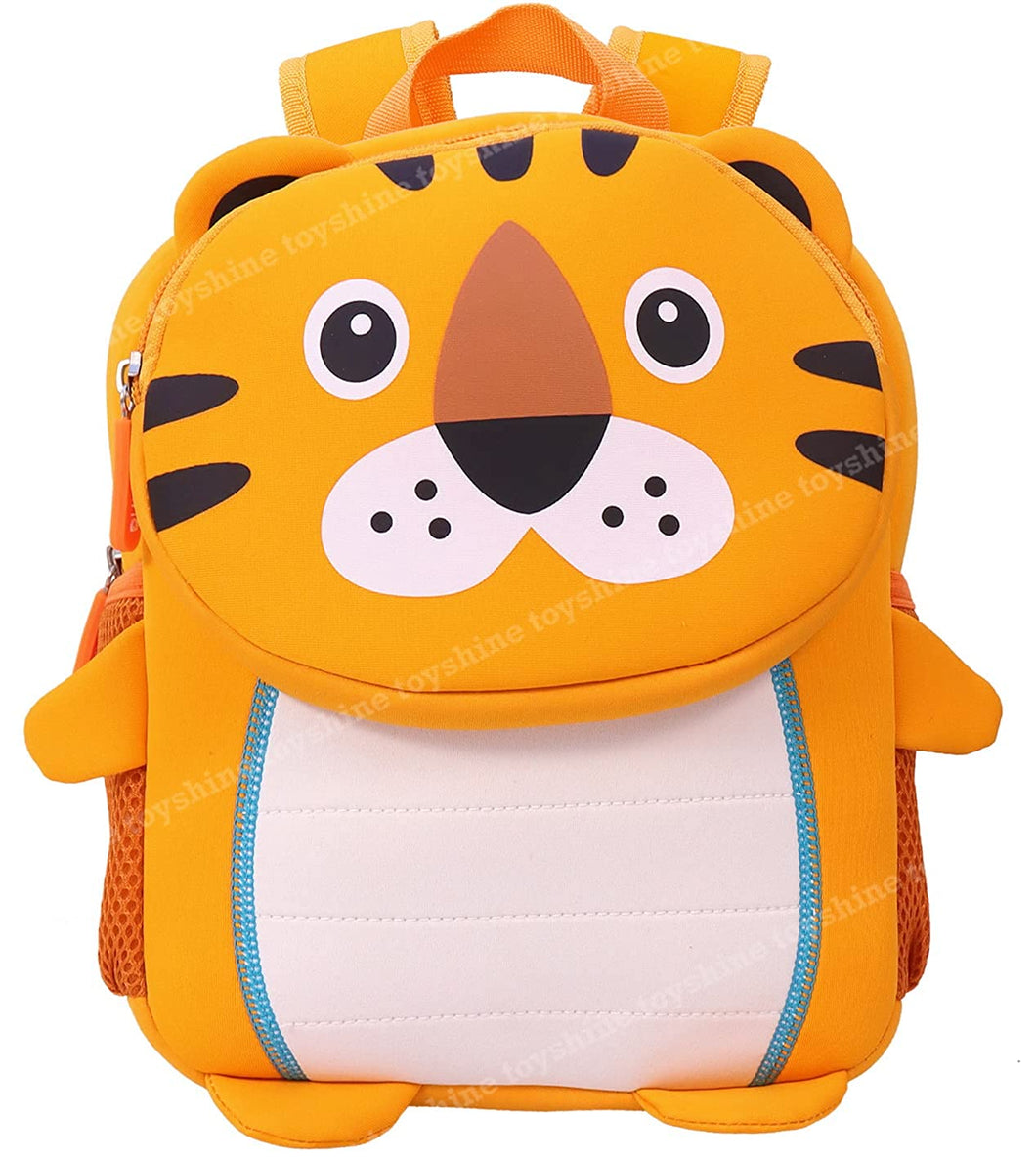 Toyshine Fun Animals Tiger Backpacks for Kids Girls Boys Cute Toddler Backpack Preschool Nursery Travel Bag - Mini Size - Orange