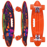 Toyshine Complete Skateboard 59 Cms All Wheels LED Light up Beginners, Nerd Orange…