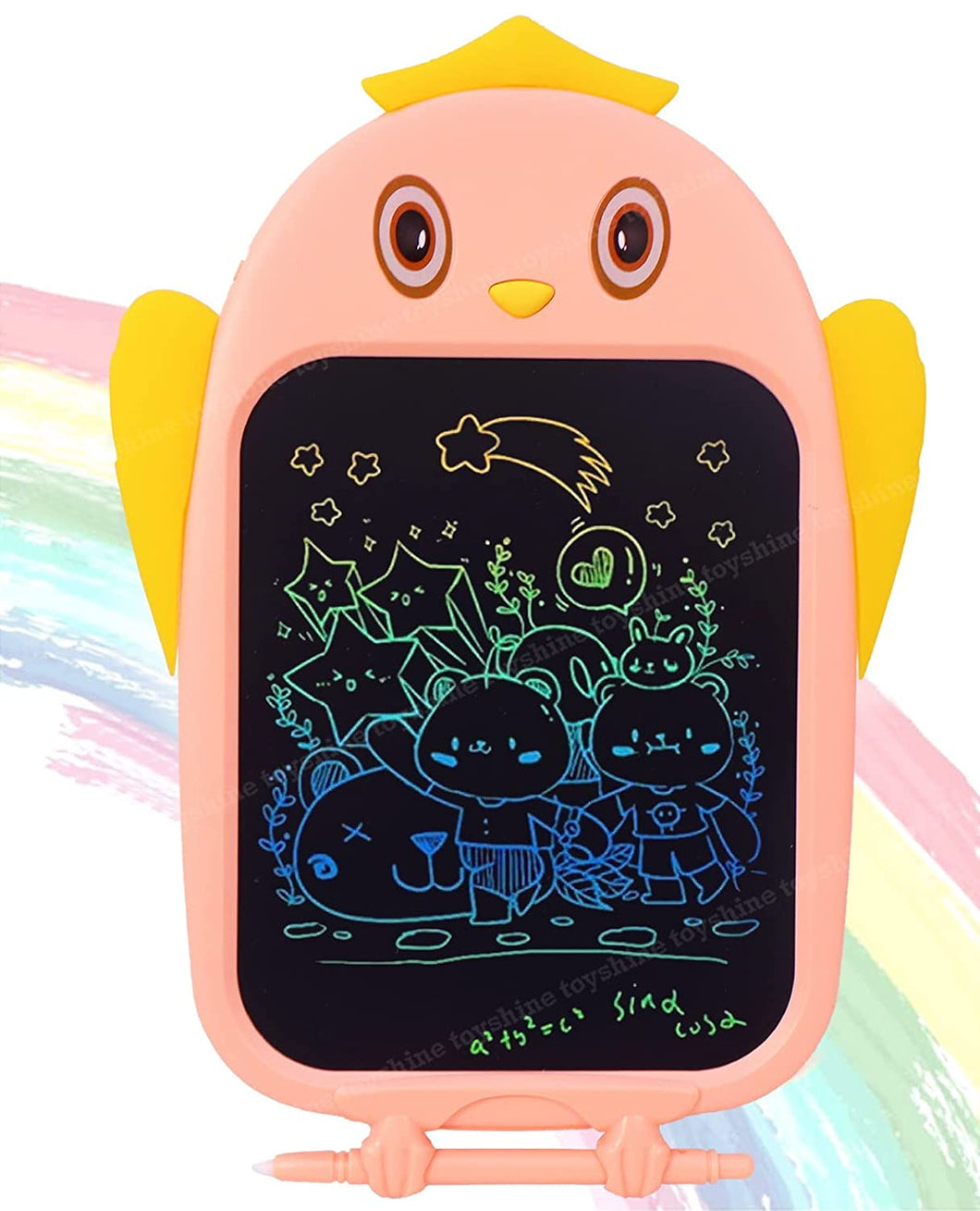 Toyshine Writing Tablet 8.5 Inch Colorful Screen Doodle Board for ges 3+ Kids Toys, Electronic Drawing Board Kids Doodle Pad Educational and Learning Toys Girls Boys Gifts Pink M3