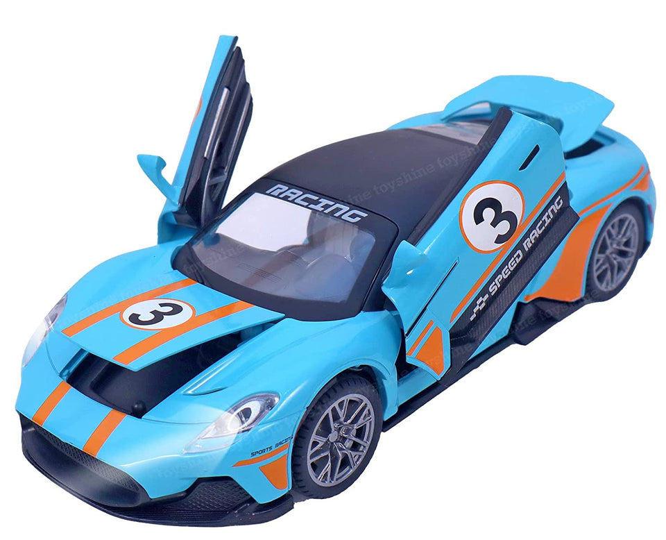 Toyshine 1:22 Sports Car Die Cast Scale Model Dsiplay Car  - Blue