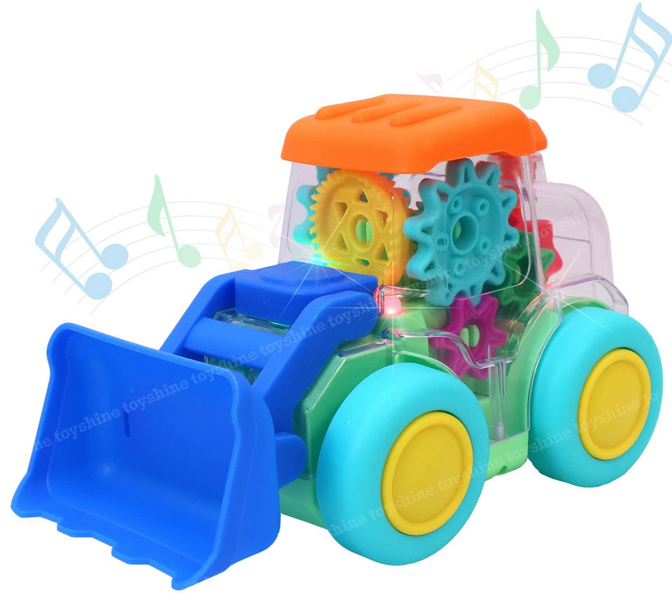 Toyshine Transparent Concept Gear Truck Car Musical and 3D Lights Kids Vehicle, Toy for 2 to 5 Year Kids Baby Toy, Multicolor- M2